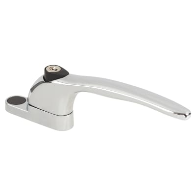 uPVC Inline Espagnolette Locking Multipoint Window Handle - Dual - Polished Chrome