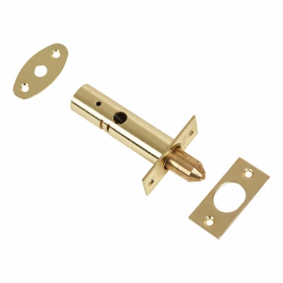 British Pattern Door Rack Bolt - Brass - Pack of 2 with 1 Key 011449P