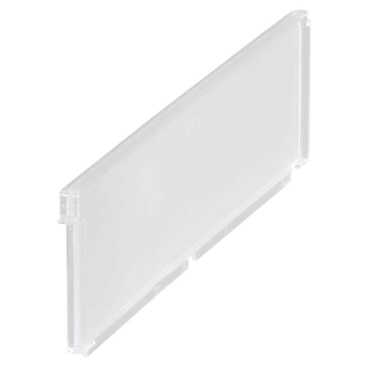 Top Track System - Wire Shelf Basket Divider - 334 x 11 x 95mm - Translucent - Pack of 2