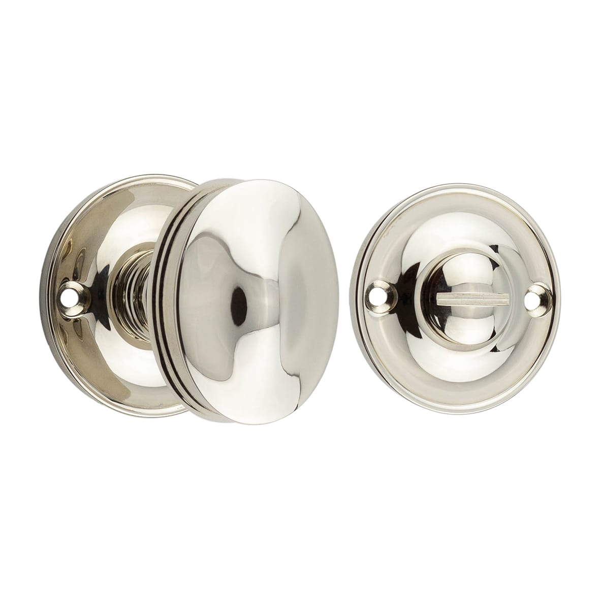 Bathroom Turn & Release - 40mm Diameter - Polished Nickel