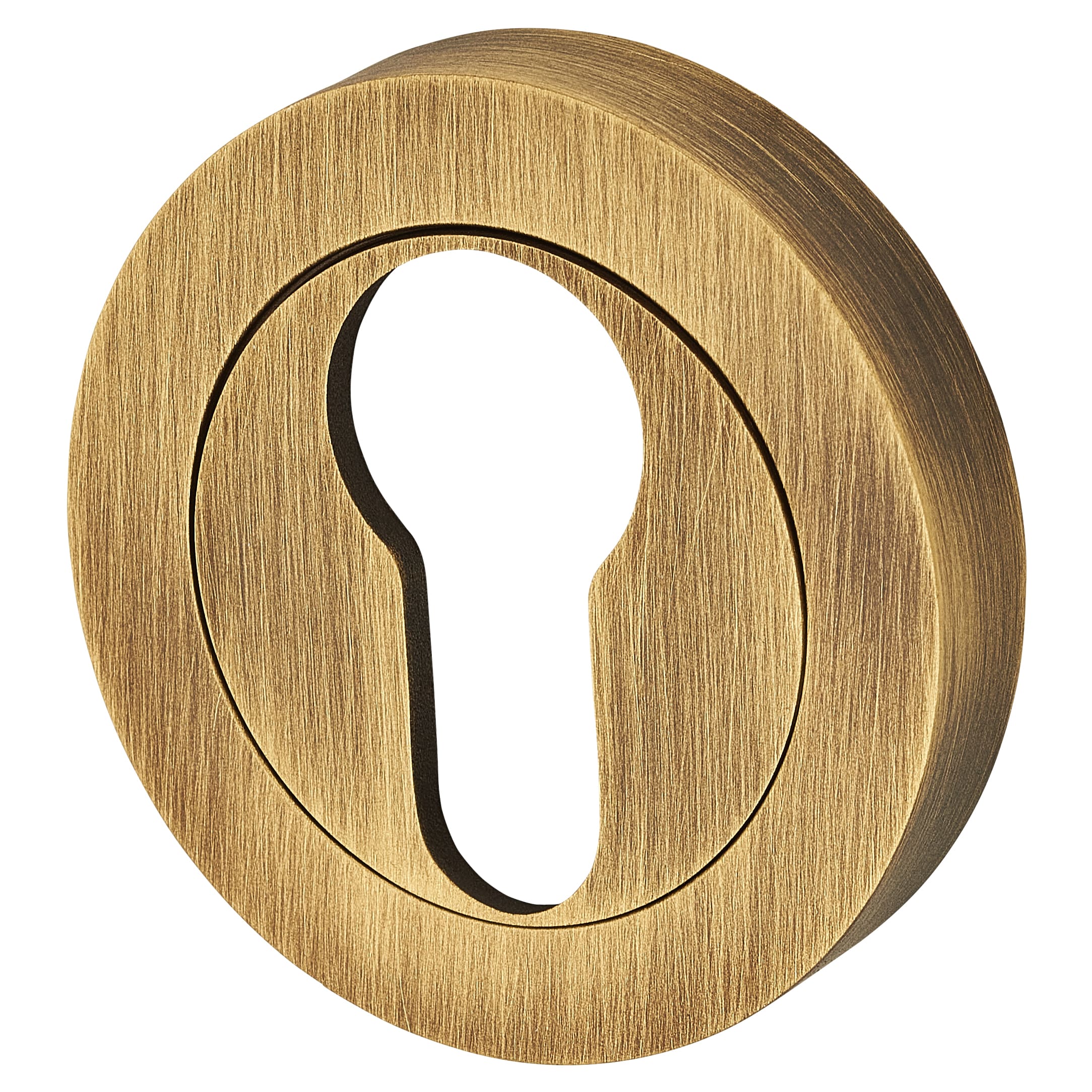 Brass Varese Escutcheon - 50mm Diameter - Euro - Antique Brass