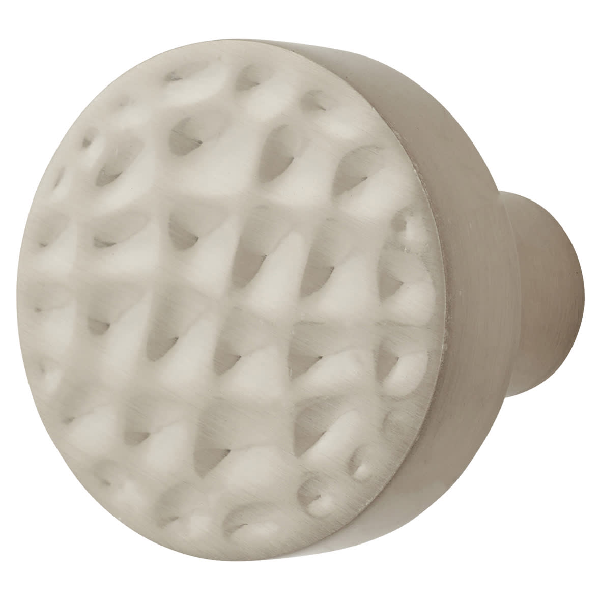 Kendal Hammered Round Cabinet Knob - 28mm Diameter - Satin Nickel