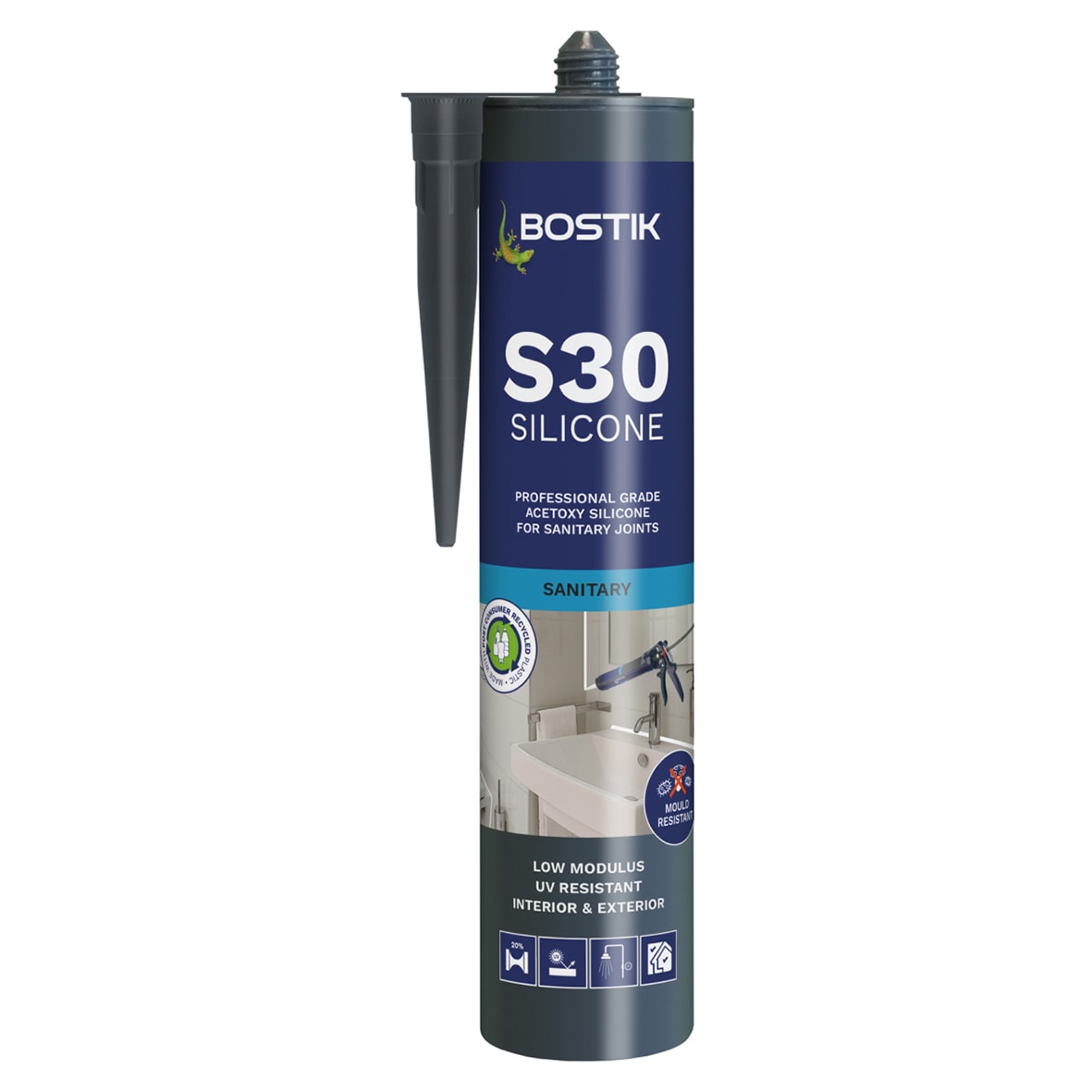 S30 Acetoxy Sanitary Sealant - 310ml - Clear