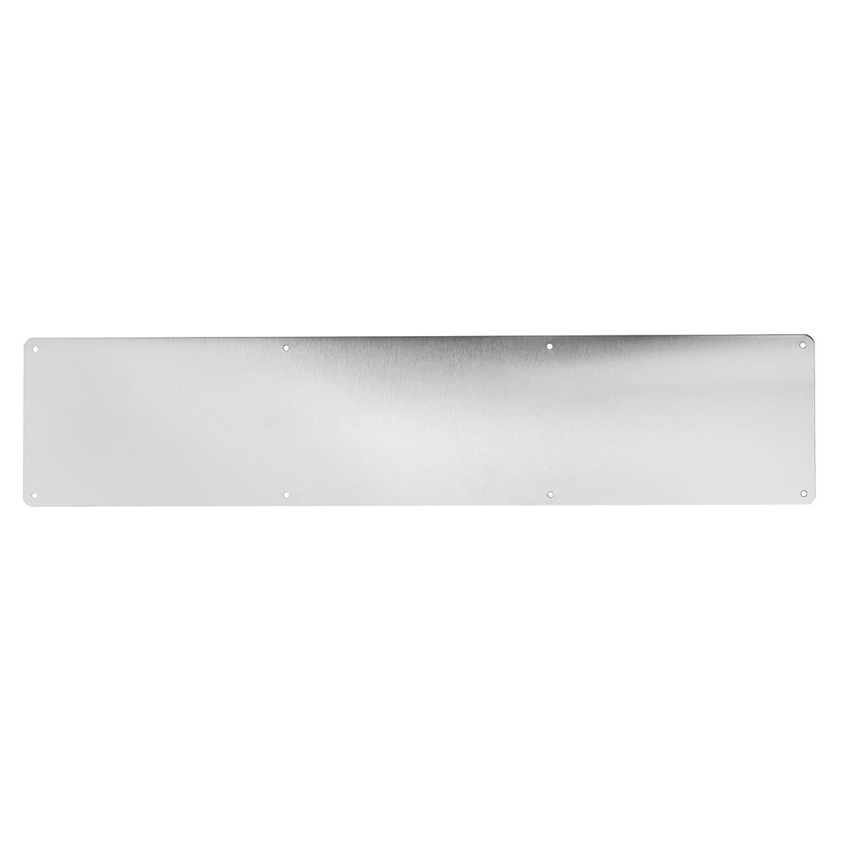Stainless Steel Kick Plate - 800 x 150 x 1.2mm - 8 Screw Holes - Radius - Satin