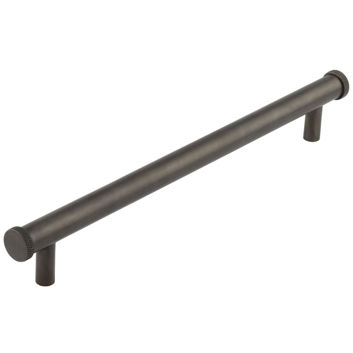 Wenlock 15mm Knurled T-Bar Cabinet Pull Handle - 224mm c/c - Dark Bronze