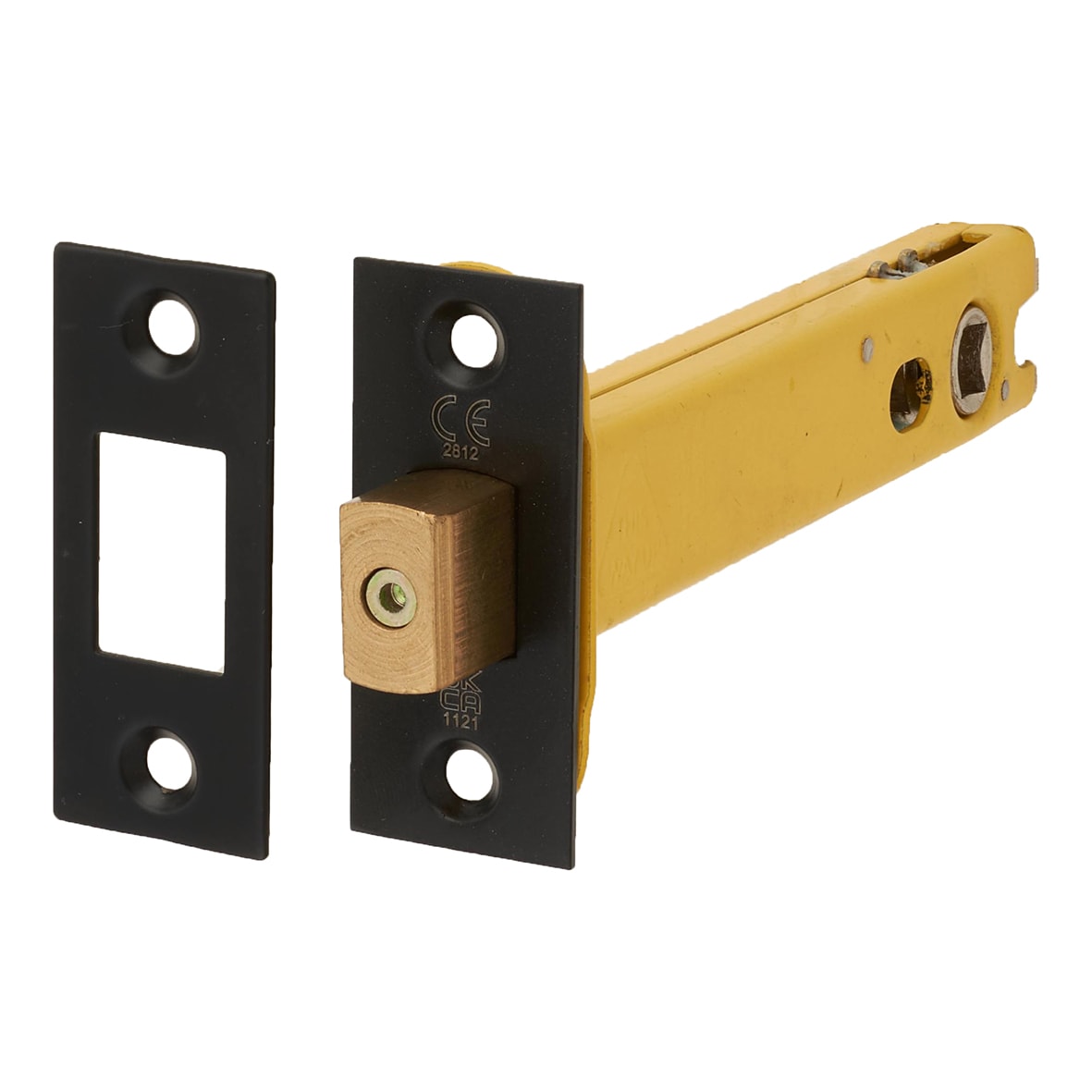 8mm Bolt Through Tubular Bathroom Deadbolt - 127mm Case - 108mm Backset - Square - Ant Brass