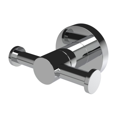 Style Double Robe Hook - 70 x 95 x 55mm - Polished Chrome