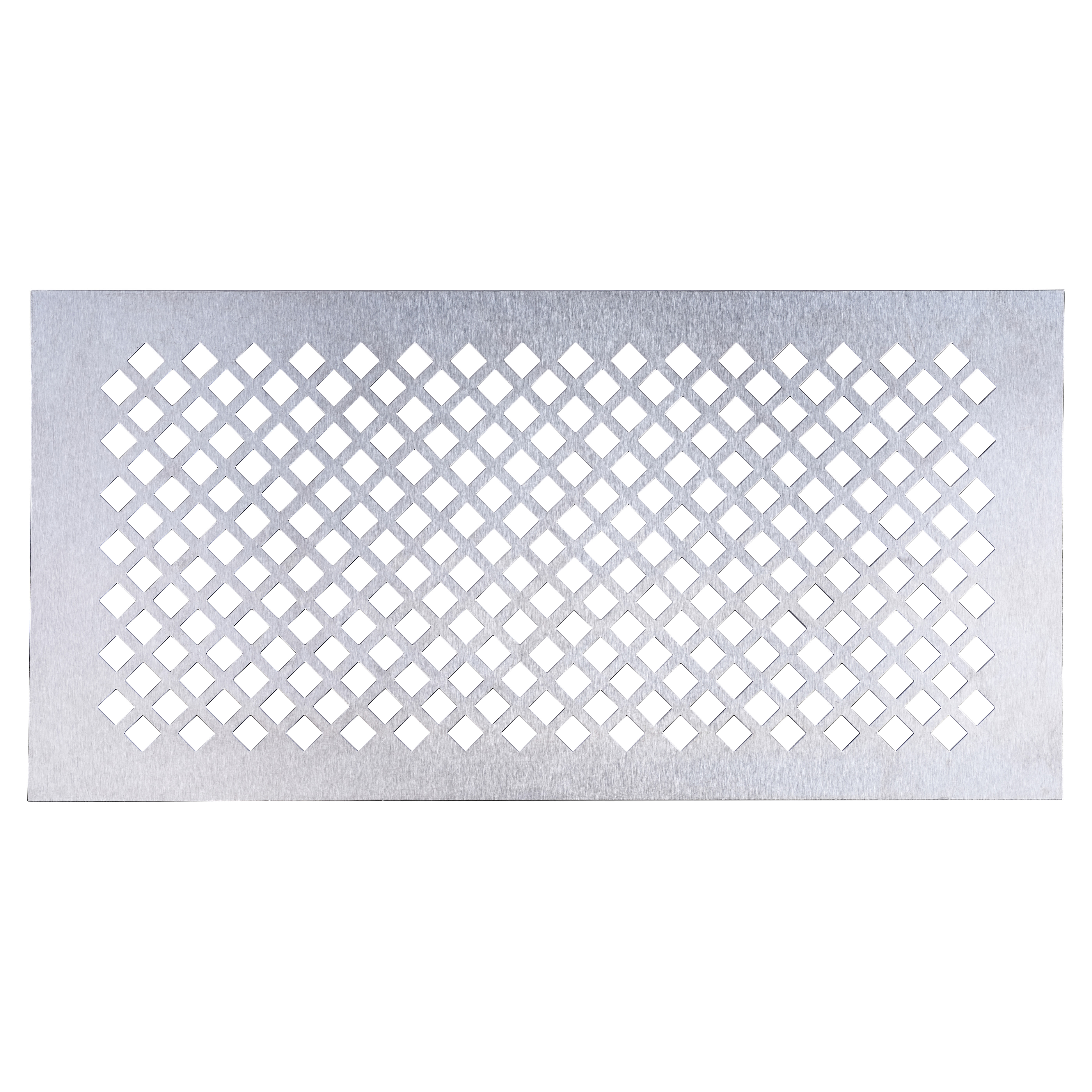 Perforated Radiator Square Hole Grille - 700 x 800mm - Satin Stainless Steel