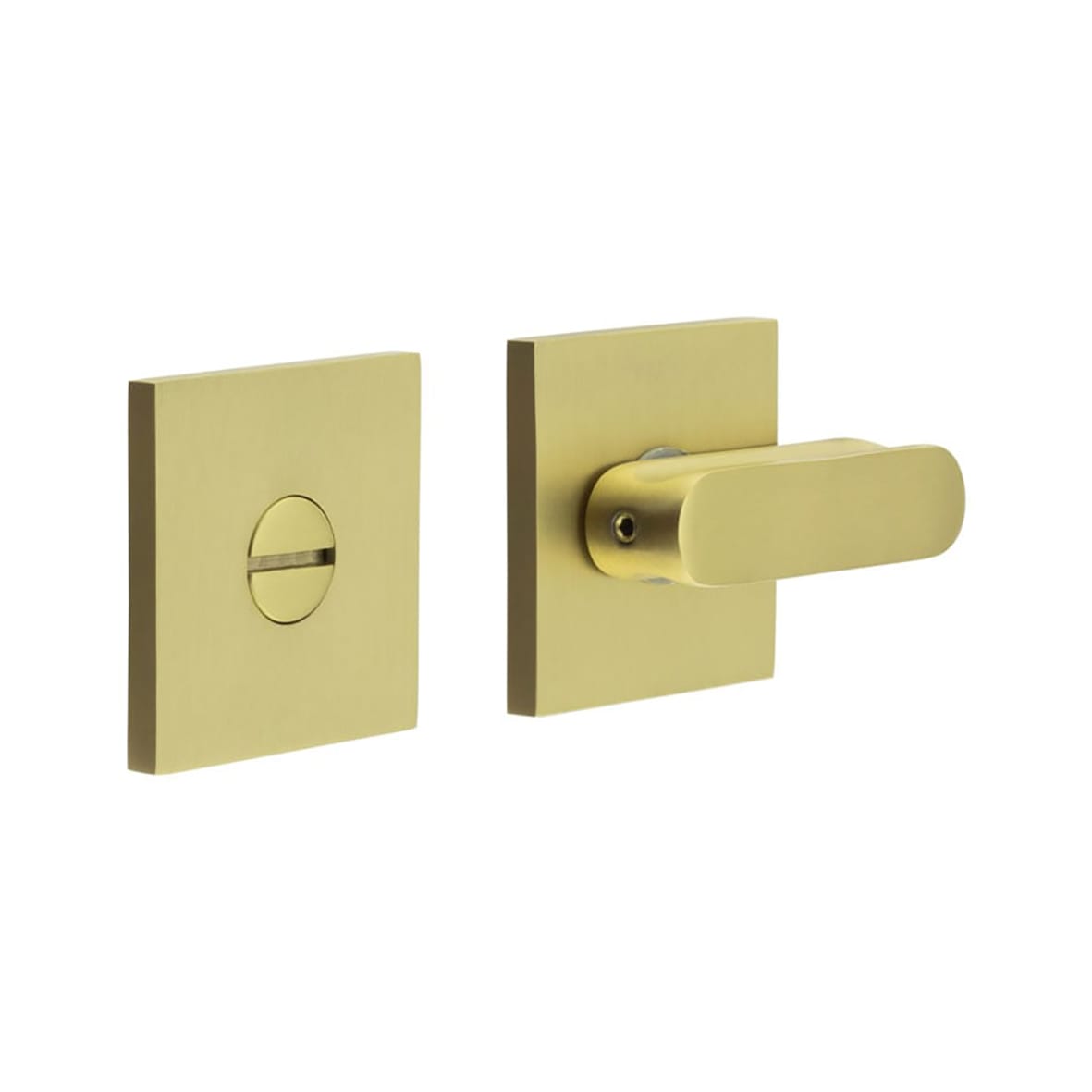 Square Bathroom Turn & Release - 54 x 54mm - Satin Brass