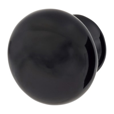 Ceramic/Porcelain Round Cabinet Knob - 30mm Diameter - Black