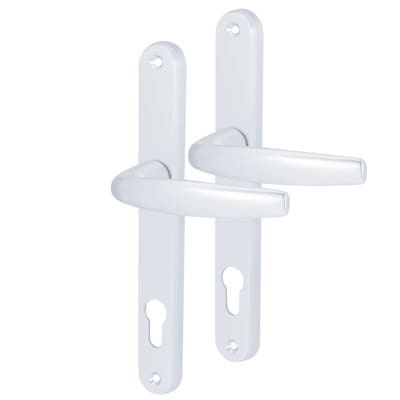 1530/3830N White uPVC Multipoint Door Handles - 140mm Bolt c/c - 92mm c/c - Atlanta Range