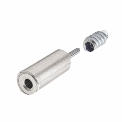 Bramah Rola Wooden Sash Window Stop - 31mm - Satin Chrome - 2 Body + 4 Inserts