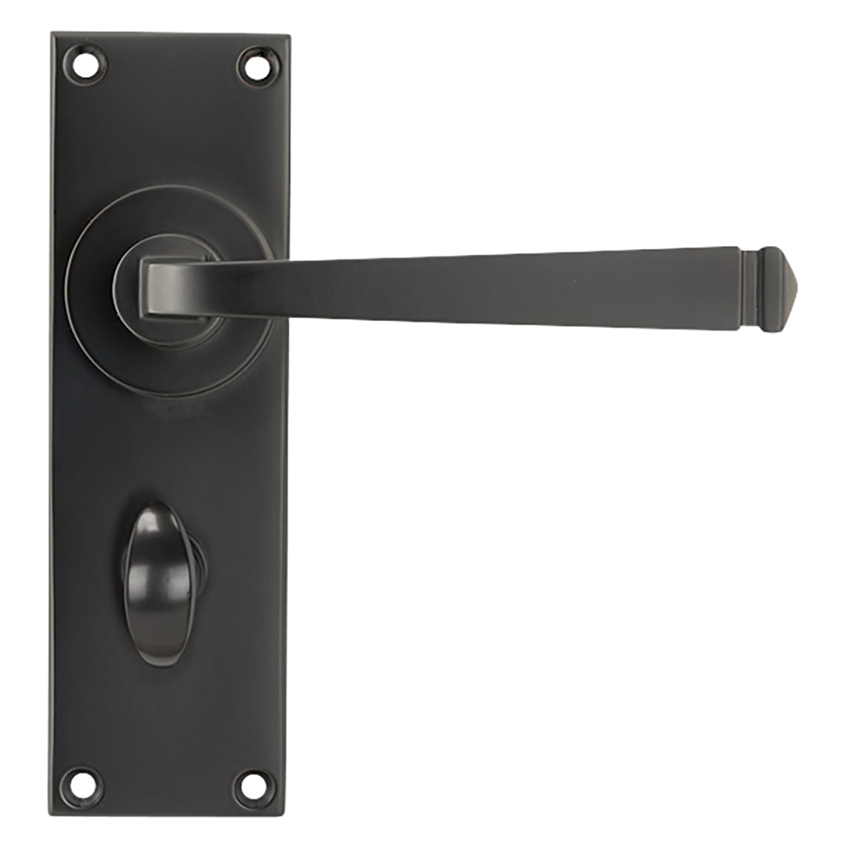 Aged Bronze Bathroom Door Handles - Avon Range - 152 x 48mm
