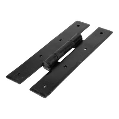 H Cabinet Hinge - 177 x 63 x 3mm - Antique Black Iron