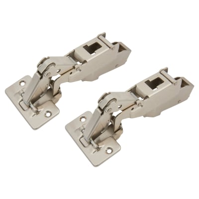 CLIP Top Wide Angle Cabinet Hinge - 170° - Sprung - Half Overlay - Zinc Plated - Pair