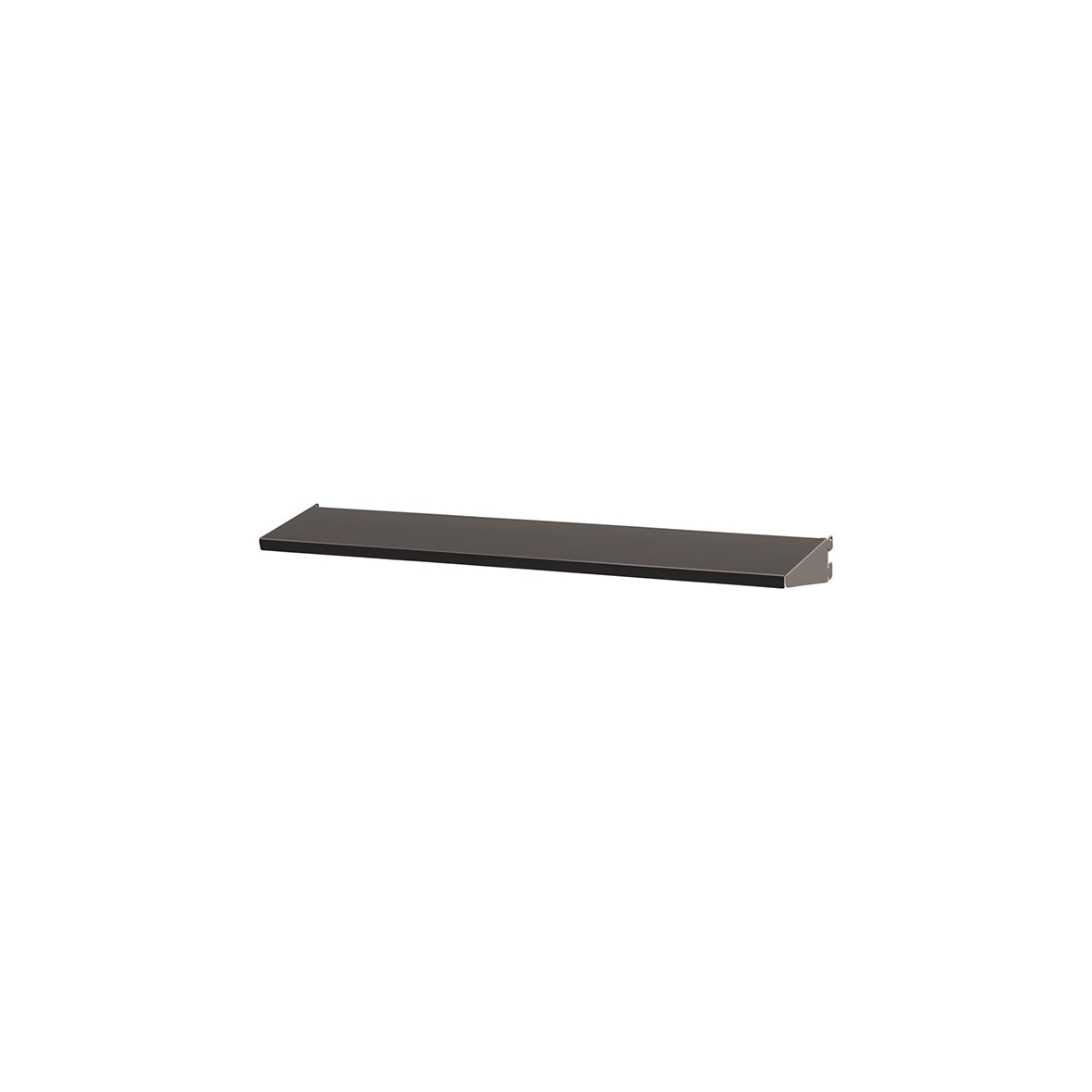 Top Track System - Angled Metal Shelf with Integrated Brackets - 598 x 115mm - Graphite