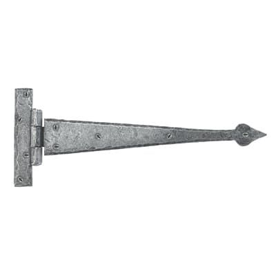 Arrow Head Door Tee Hinge - 457 x 127mm - Pewter