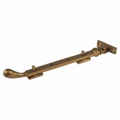 Bulb End Casement Window Stay - 10"/250mm Length - Antique Bronze