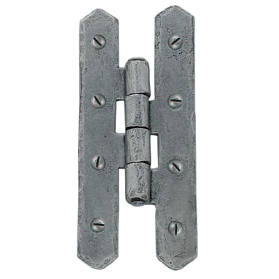 H Door Hinge - 102 x 41mm - Pewter - Pair 132959P
