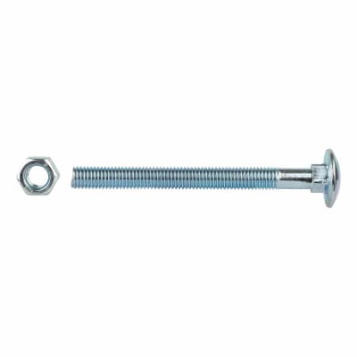 Carriage / Coach Bolt with Nut - M10 x 100mm - Zinc Plated - Pack of 5
