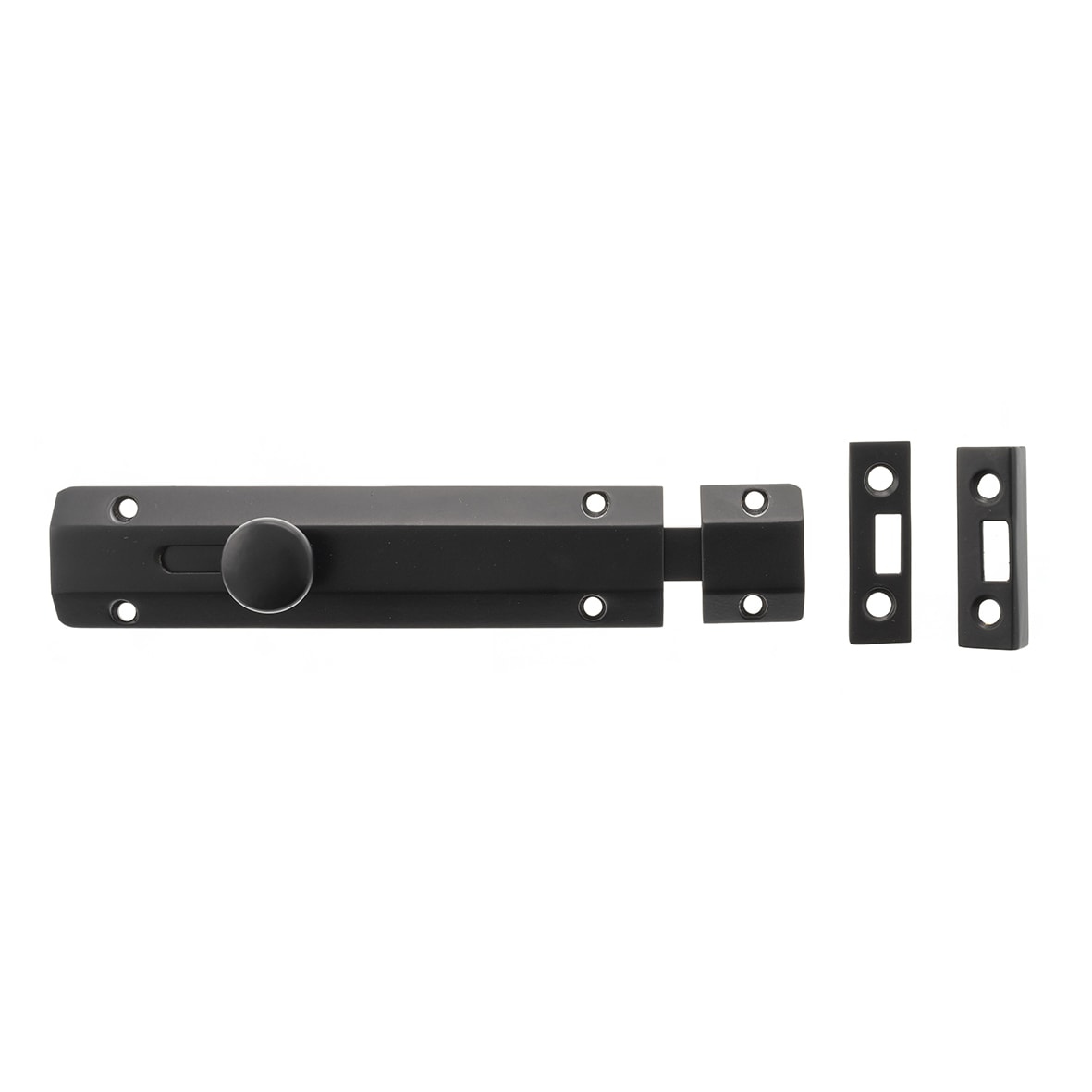 French Door Bolt/Flat Section Bolt - 150 x 35mm - Matt Black