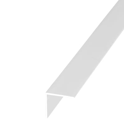 1000mm Plastic Angle - Equal Sided - 20 x 20 x 1mm - White