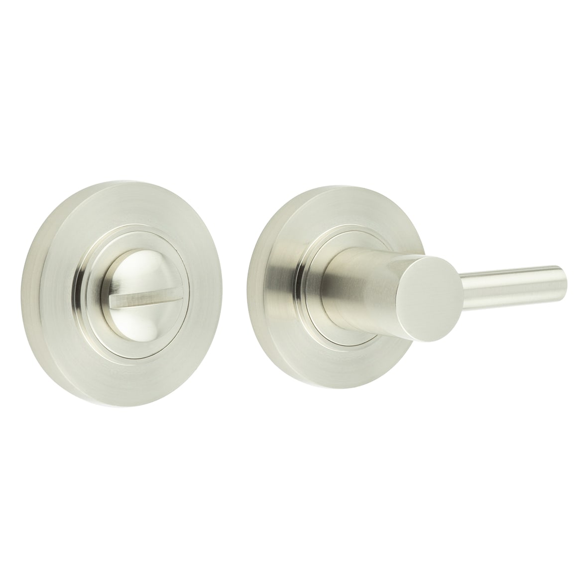 Easy Turn & Release with Plain Rose - 50mm Diameter - Satin Nickel