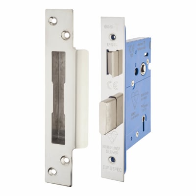 Bolt Through 5 Lever Sashlock - 78mm Case - 57mm Backset - Polished Stainless Steel