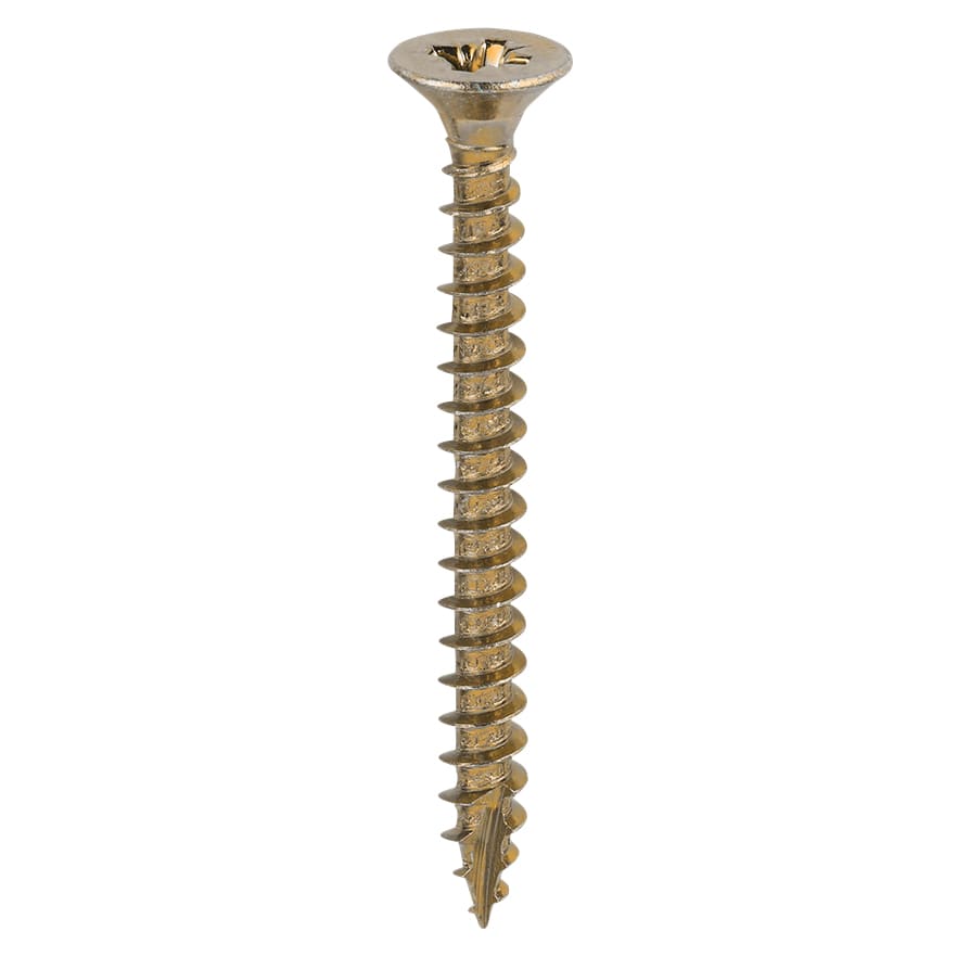 Classic Pozi Countersunk Wood Screws - 6.0 x 60mm - Yellow Zinc - Pack of 200