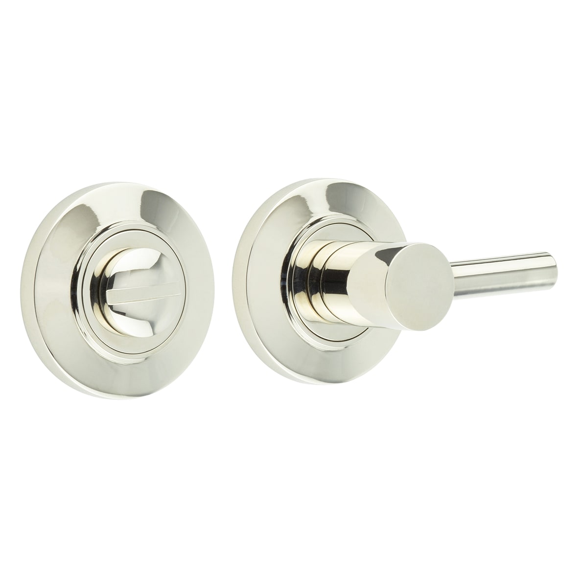 Easy Turn & Release with Chamfered Rose - 50mm Diameter - Polished Nickel