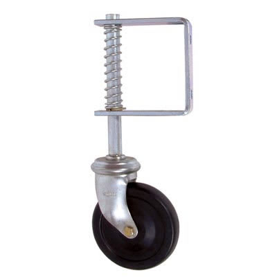 Light Duty Spring Loaded Gate Wheel - 245mm Height - Zinc Plated