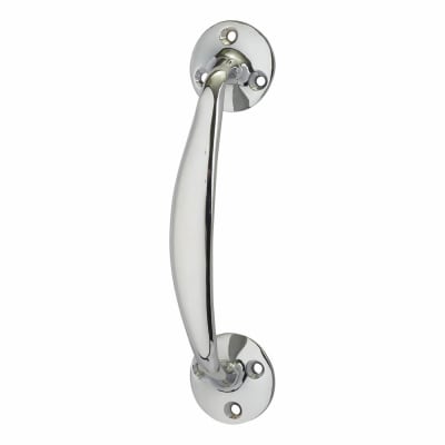 Victorian Polished Chrome Bow Door Pull Handle - Screw Fix - 150 x 35mm