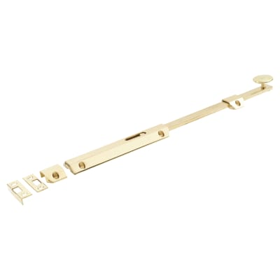 Extra Long French Door Bolt/Flat Section Bolt - 355 x 36mm - Polished Brass