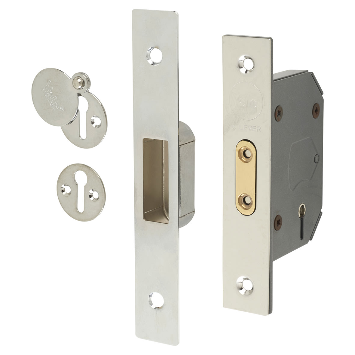 M552 5 Lever Deadlock - 64mm Case - 44mm Backset - Polished Chrome