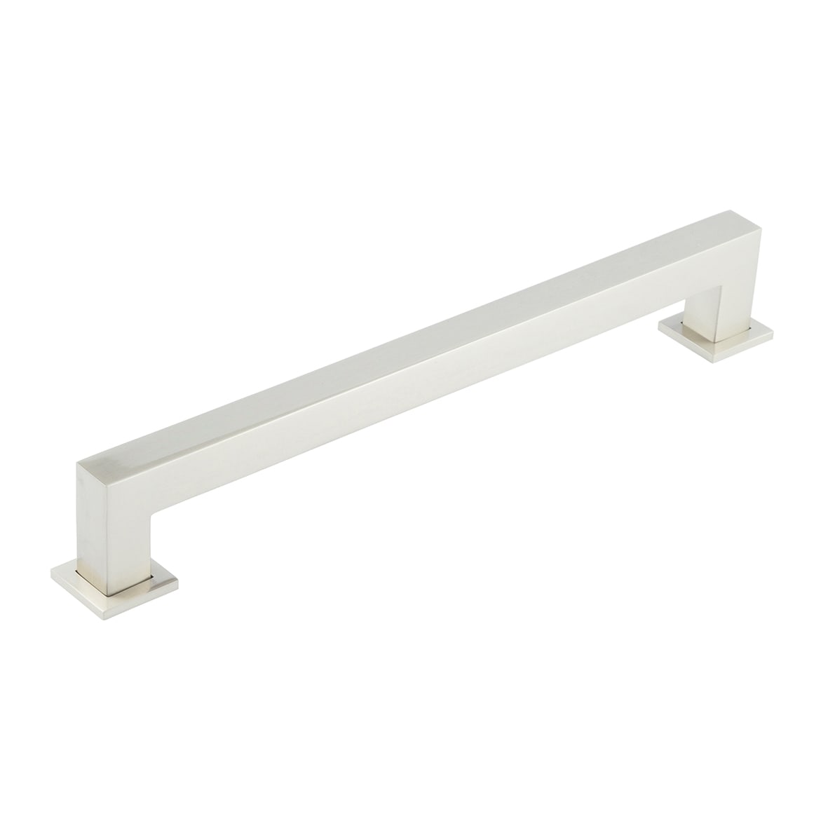 Trafalgar 25mm Square D-Bar Cabinet Pull Handle - 224mm c/c - Satin Nickel