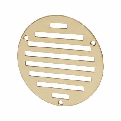Circular Slotted Vent - 102 x 102mm - 1125mm² Free Air Flow - Polished Brass