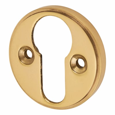 Escutcheon - 40mm Diameter - Euro - Polished Brass