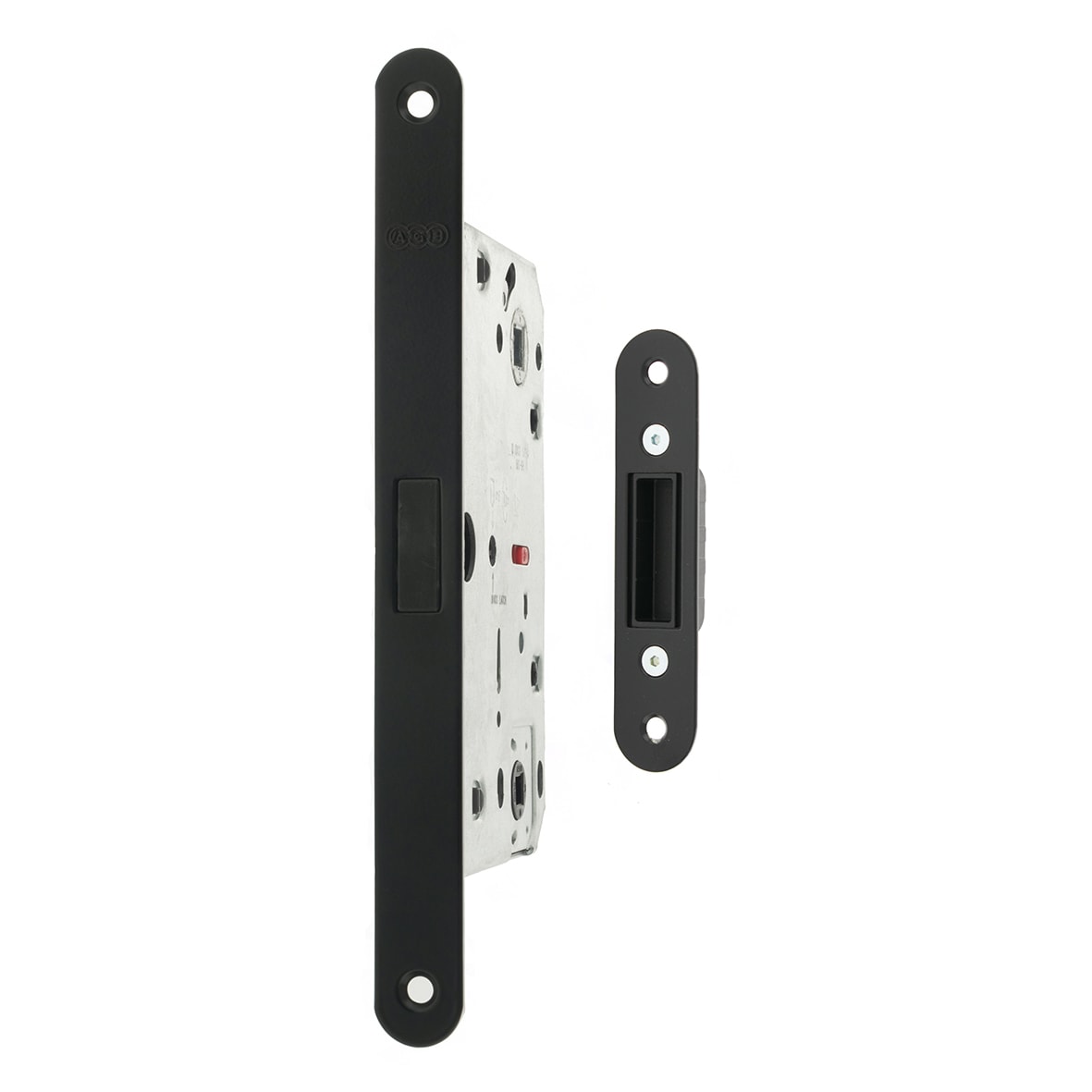 Polaris Bolt Through Magnetic Bathroom Lock - 132mm Case - 60mm Backset - Matt Black