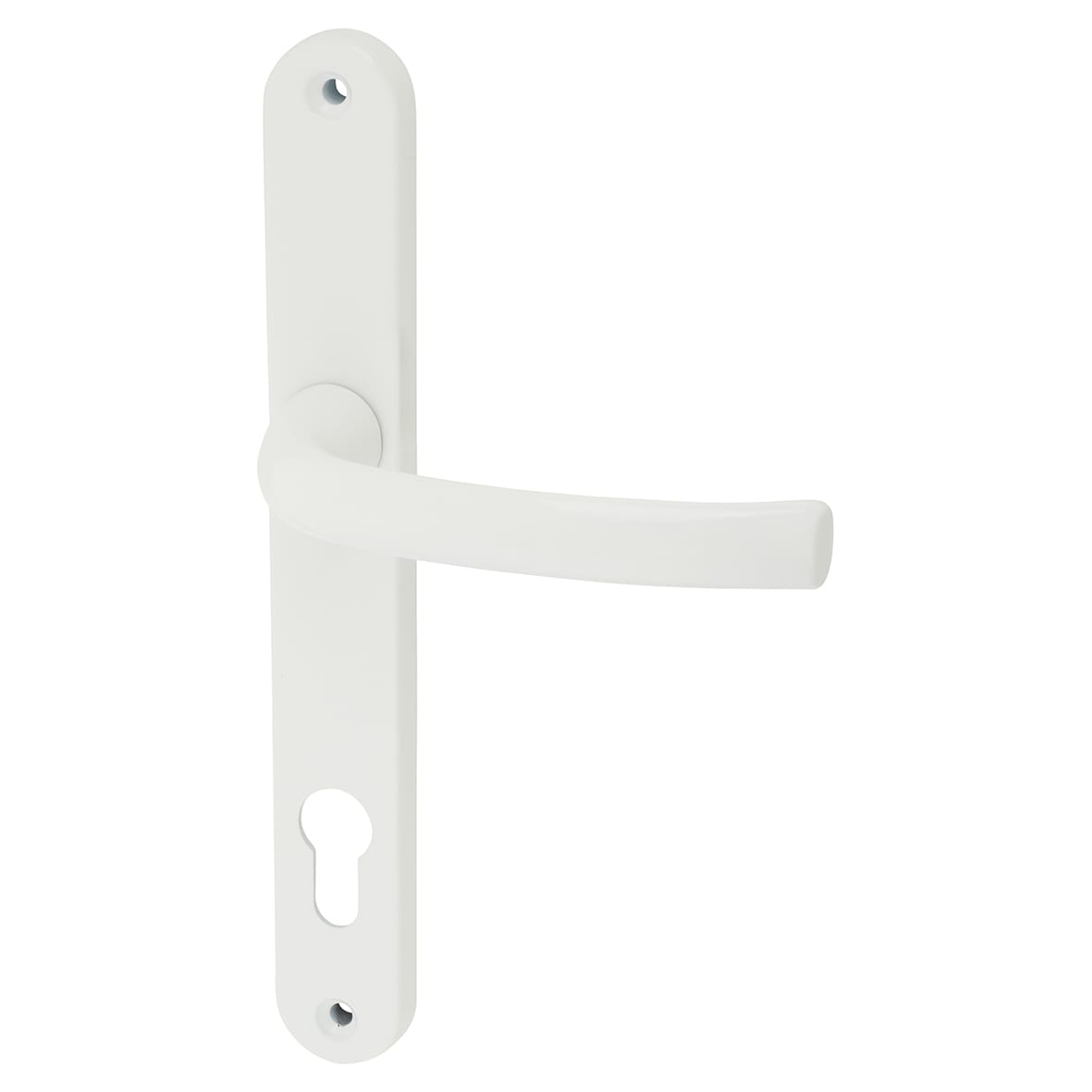 White uPVC Multipoint Door Handles - 92mm c/c - 70mm door