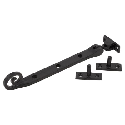Curly Tail Casement Window Stay - 8"/200mm Length - Smooth Black