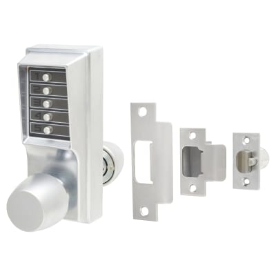 Unican 1000-1 1011 Heavy Duty Push Button Code Lock and Latch - Satin Chrome