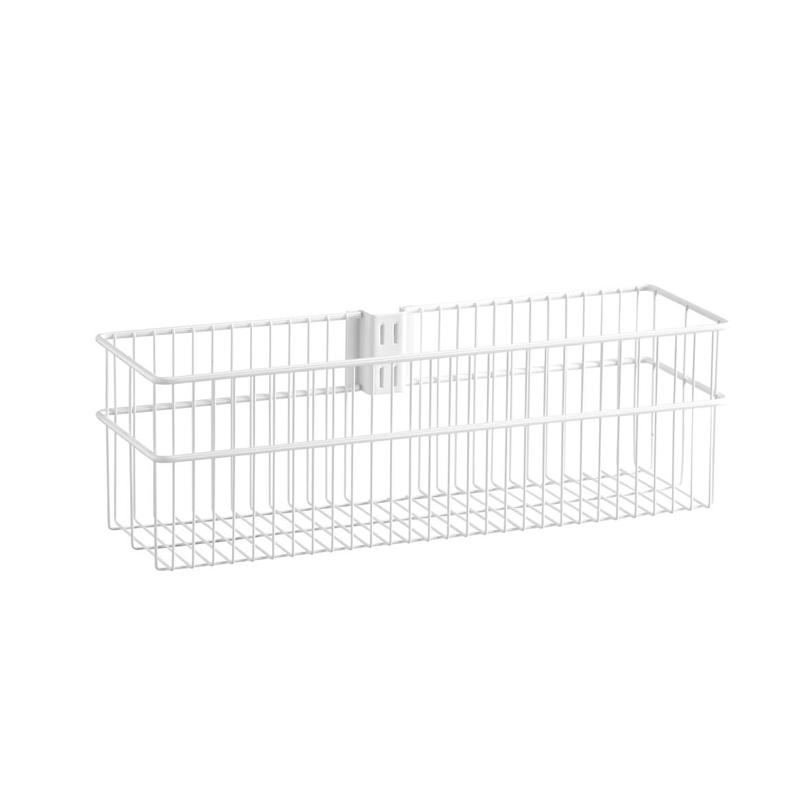 Top Track System - Deep Wire Basket for Door & Wall Racks - 435 x 135 x 140mm - White