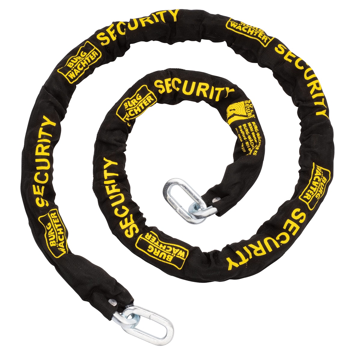 GKM Fabric Sleeve Hardened Square Link Security Chain - 10 x 2000mm - Black