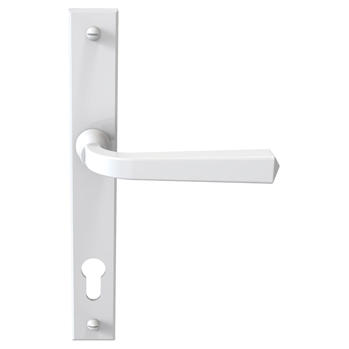 White uPVC Multipoint Door Handles - 92mm c/c - Heritage Range