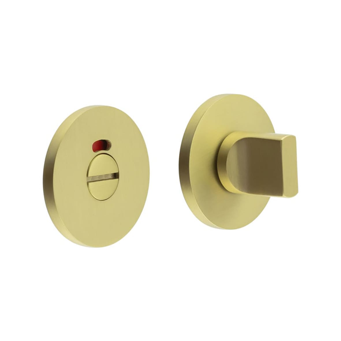 Bathroom Turn & Release with Indicator - 54mm Diameter - Satin Brass