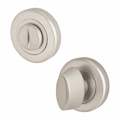 Brass Bathroom Turn & Release - 50mm Diameter - Oval - Satin Chrome