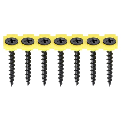 Collated Coarse Thread Drywall Screws - 3.5 x 35mm - Black Phosphate - Pack of 1000