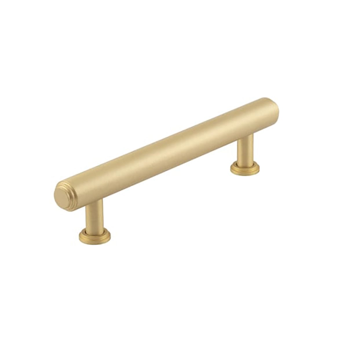 Belgrave 18mm Stepped T-Bar Cabinet Pull Handle - 128mm c/c - Satin Brass