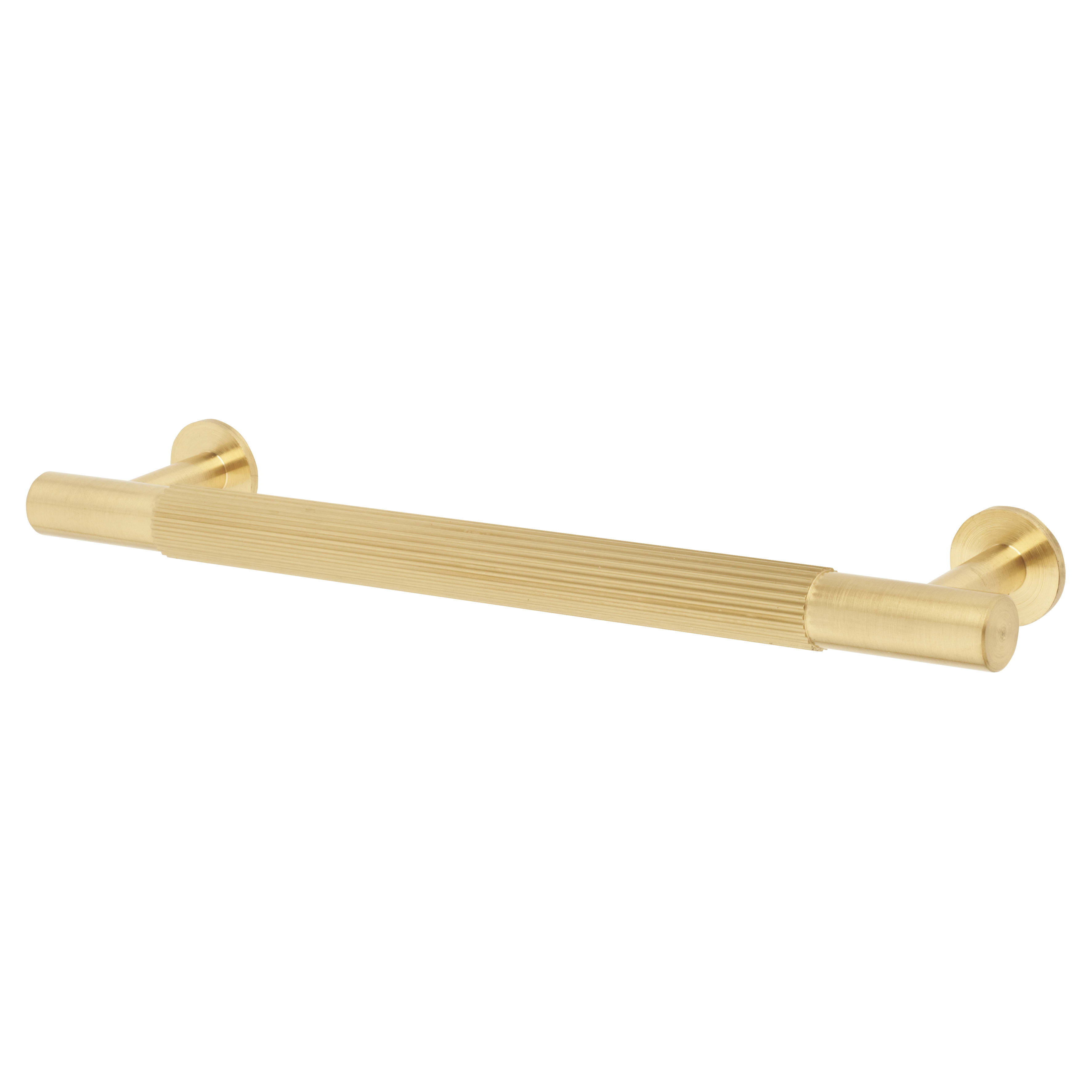 12.5mm Lines T-Bar Cabinet Pull Handle - 160mm Centres - Satin Brass