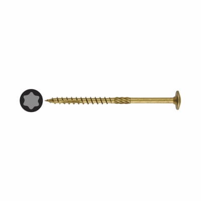 Timber Connector Torx Wafer Head Wood Screws - 6.0 x 100mm - Nano Bronze - Pack of 25